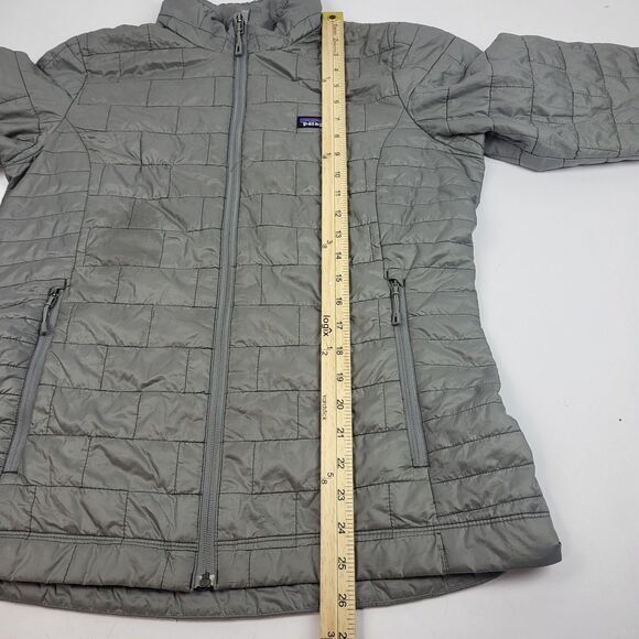 PATAGONIA Women Nano Puff Jacket Gray Primaloft 84216 Insulated Outdoors M READ - Picture 11 of 16